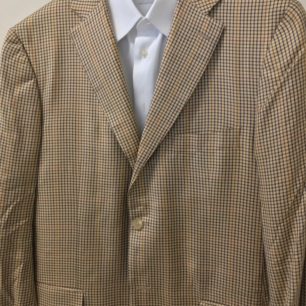 ISAIA Plaid Wool Blazer